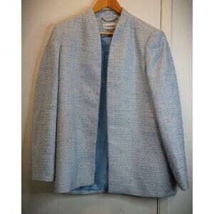 Calvin Klein Women’s Blazer Size 14 Light Blue Business Casual Jacket Coat